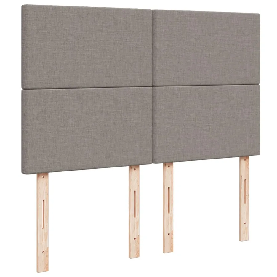 Sommier à lattes de lit avec matelas Taupe 140x200 cm Tissu - 8
