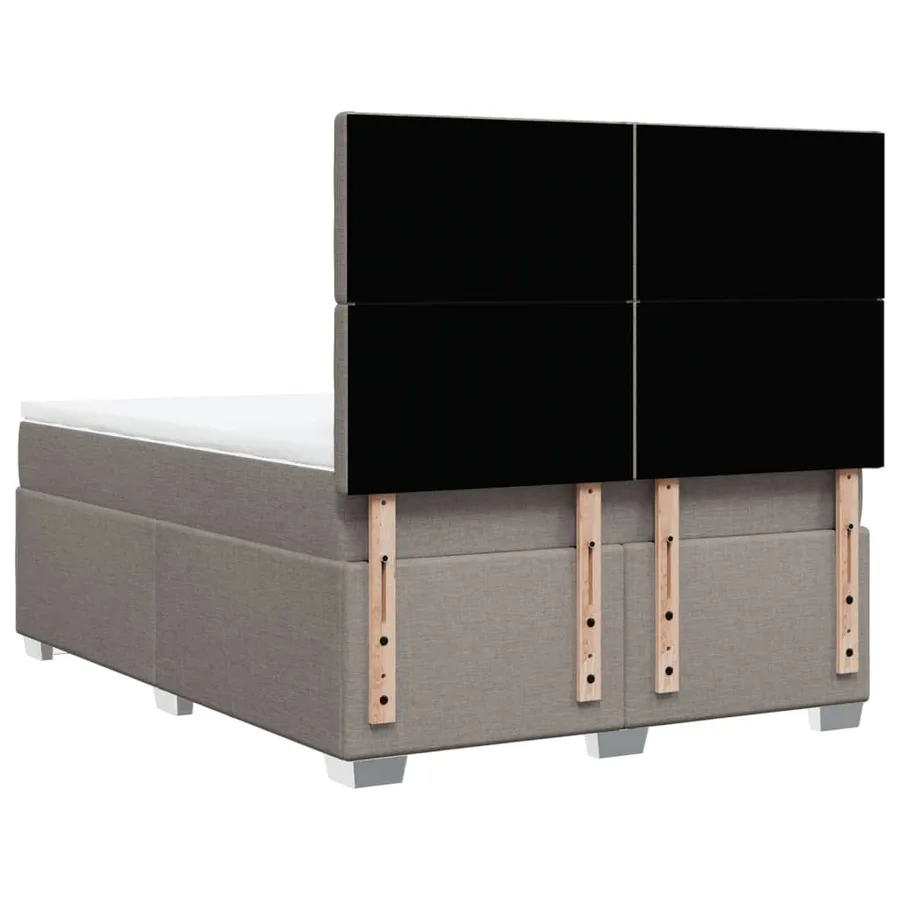 Sommier à lattes de lit avec matelas Taupe 140x200 cm Tissu - 10