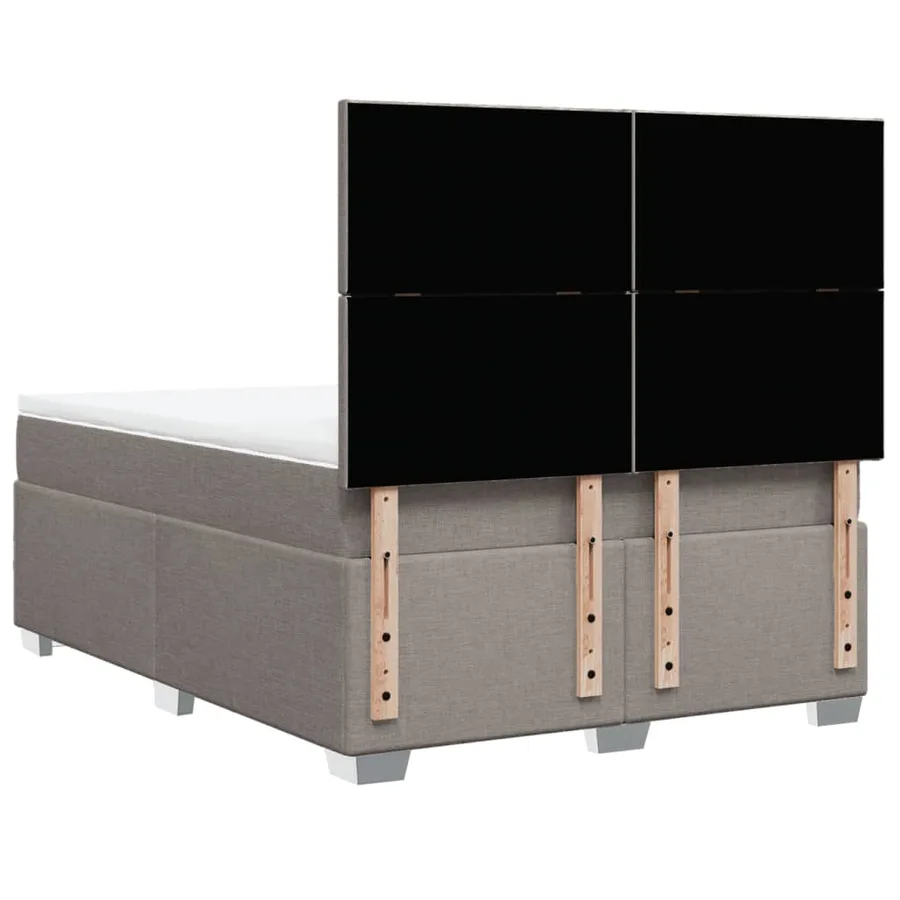 Sommier à lattes de lit avec matelas Taupe 140x200 cm Tissu - 12