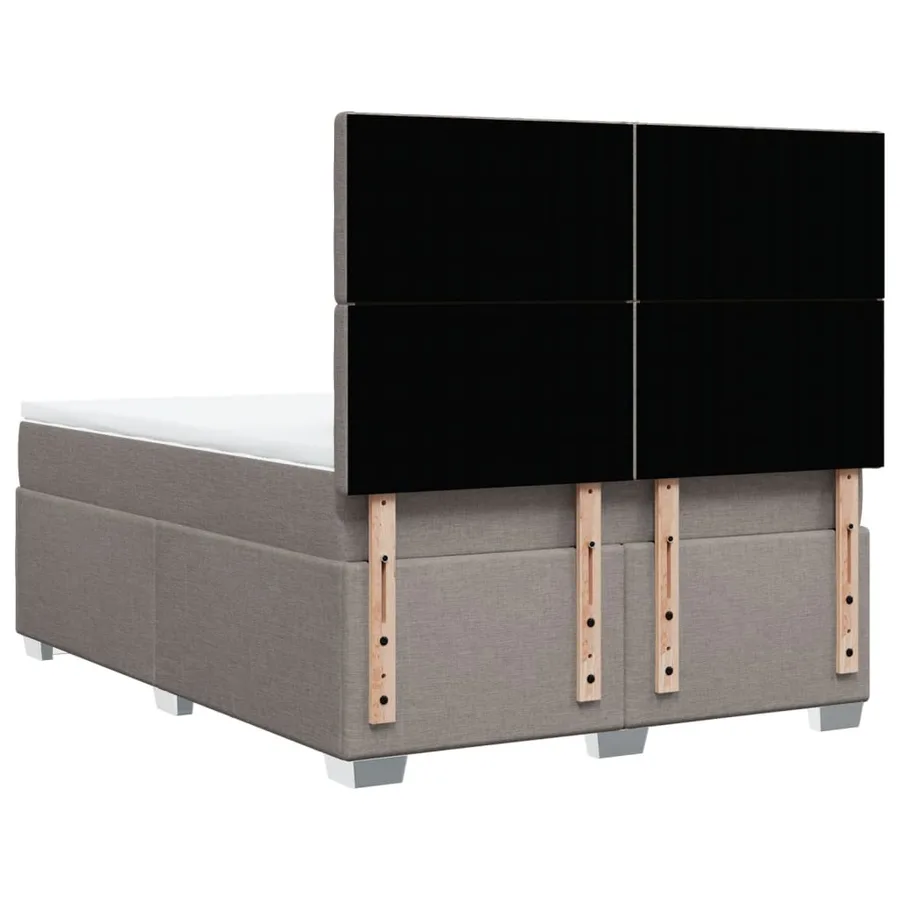 Sommier à lattes de lit avec matelas Taupe 140x200 cm Tissu - 12