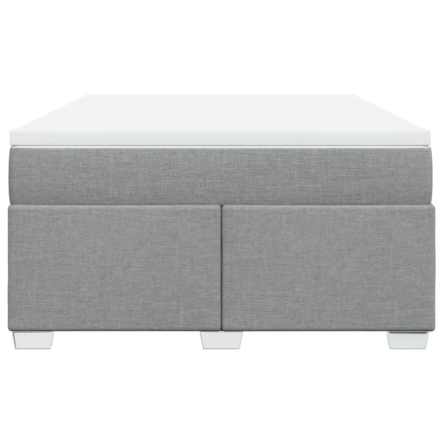Sommier à lattes de lit avec matelas Gris clair 140x200cm Tissu - 4