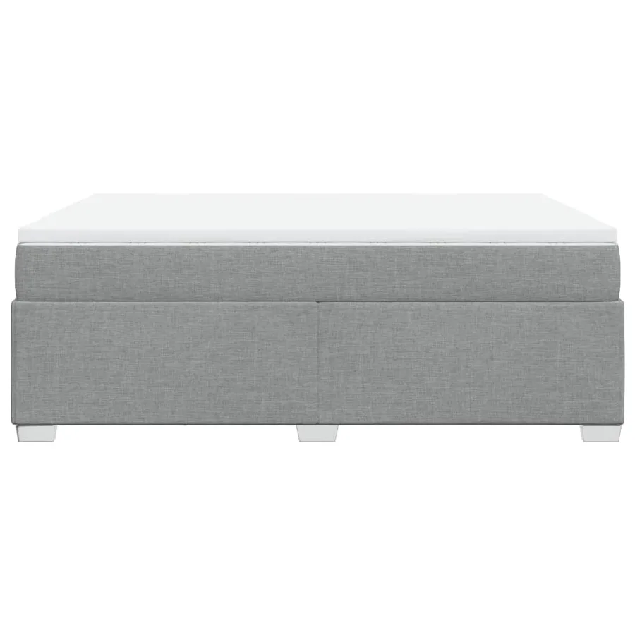 Sommier à lattes de lit avec matelas Gris clair 140x200cm Tissu - 8