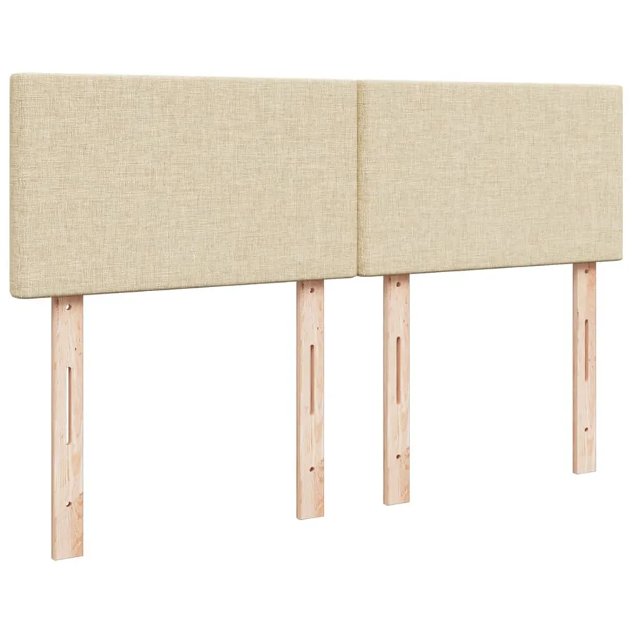 Sommier à lattes de lit avec matelas Crème 140x200 cm Tissu - 7