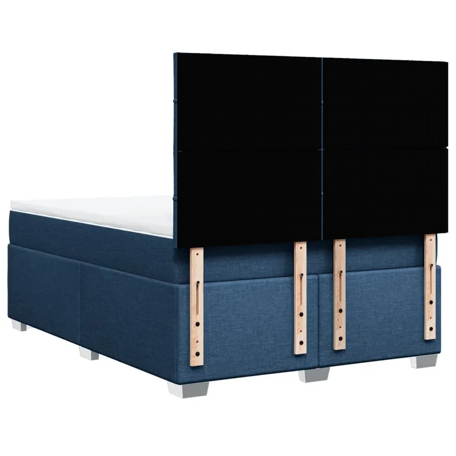 Sommier à lattes de lit avec matelas Bleu 140x200 cm Tissu - 12