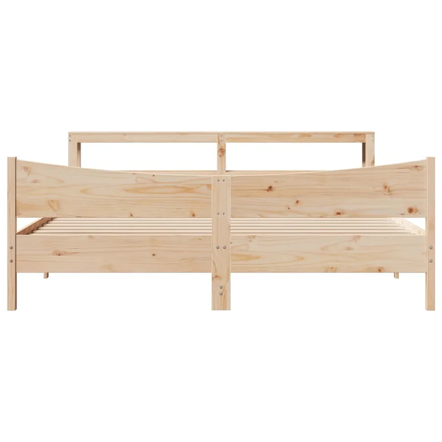 Cadre de lit avec tête de lit 200x200 cm Bois de pin massif - 4