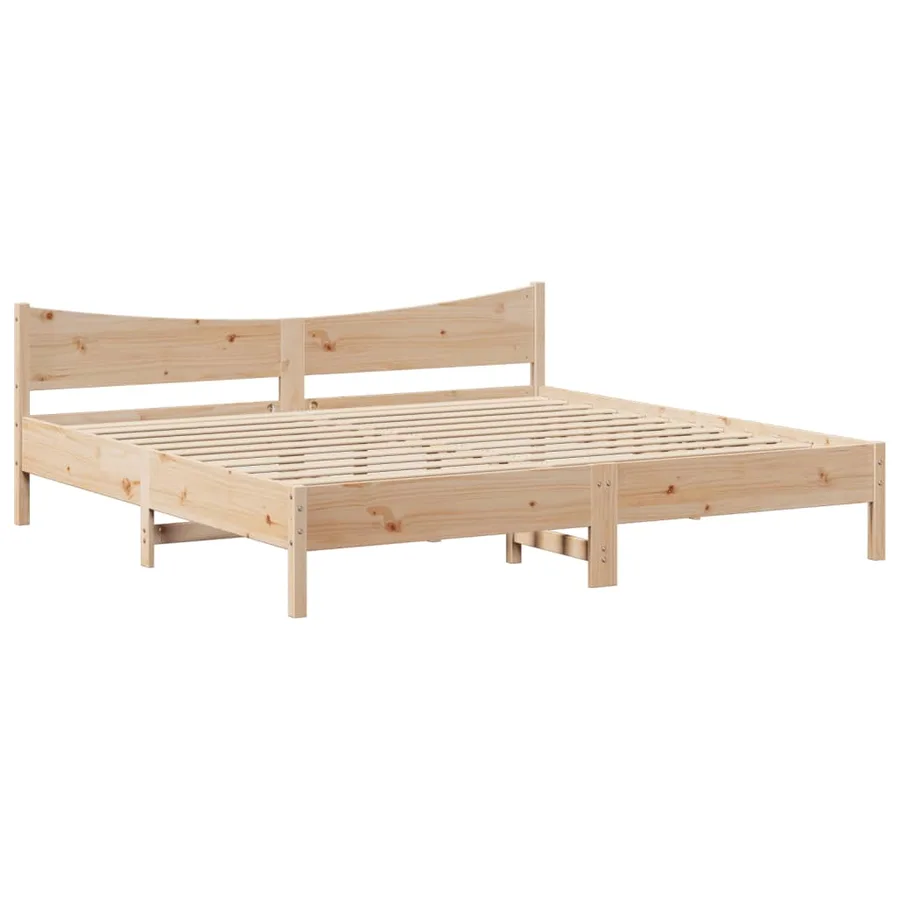 Cadre de lit avec tête de lit 200x200 cm Bois de pin massif - 5