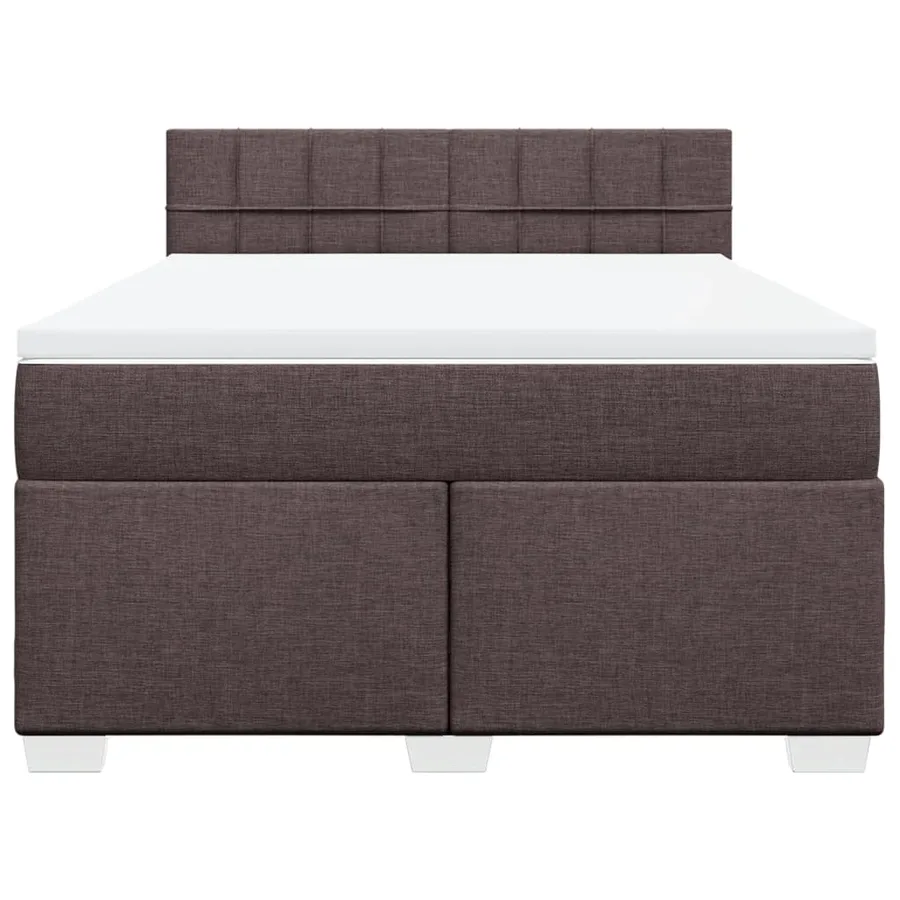 Sommier à lattes de lit avec matelas Marron foncé 140x200 cm - 4