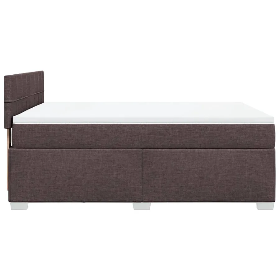 Sommier à lattes de lit avec matelas Marron foncé 140x200 cm - 9