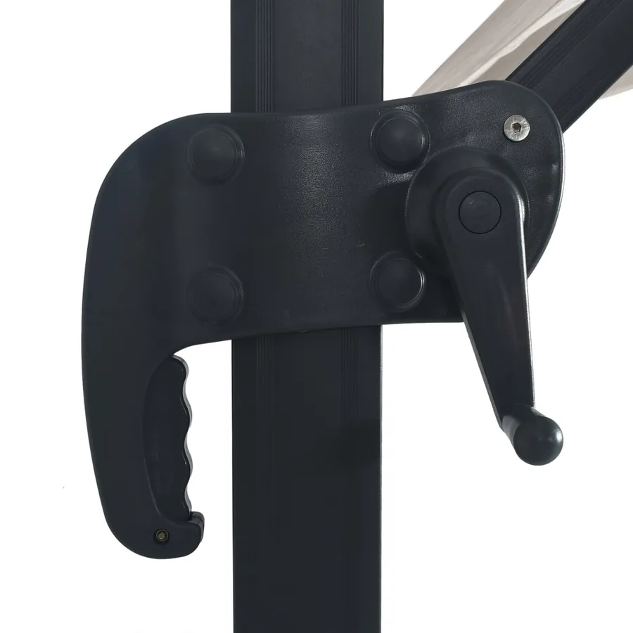 Parasol de jardin en porte-à-faux lumières LED mât en aluminium - 7