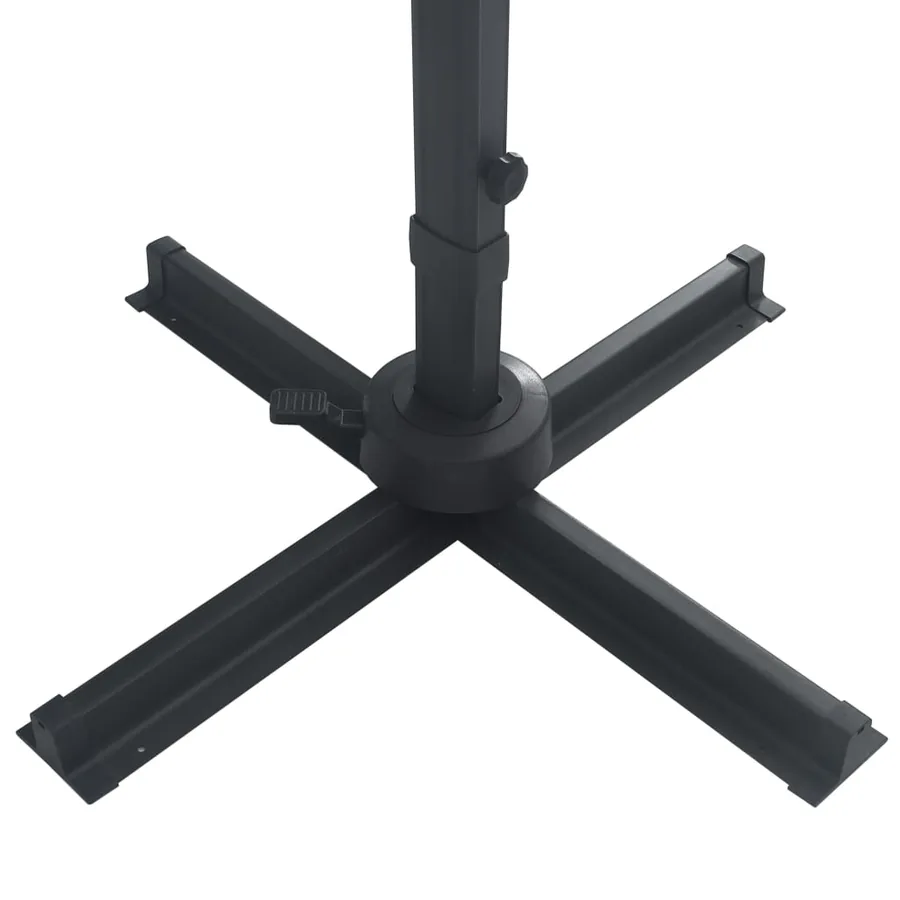 Parasol de jardin en porte-à-faux lumières LED mât en aluminium - 8