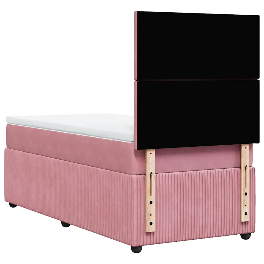 Sommier à lattes de lit avec matelas Rose 100x200 cm Velours - 6