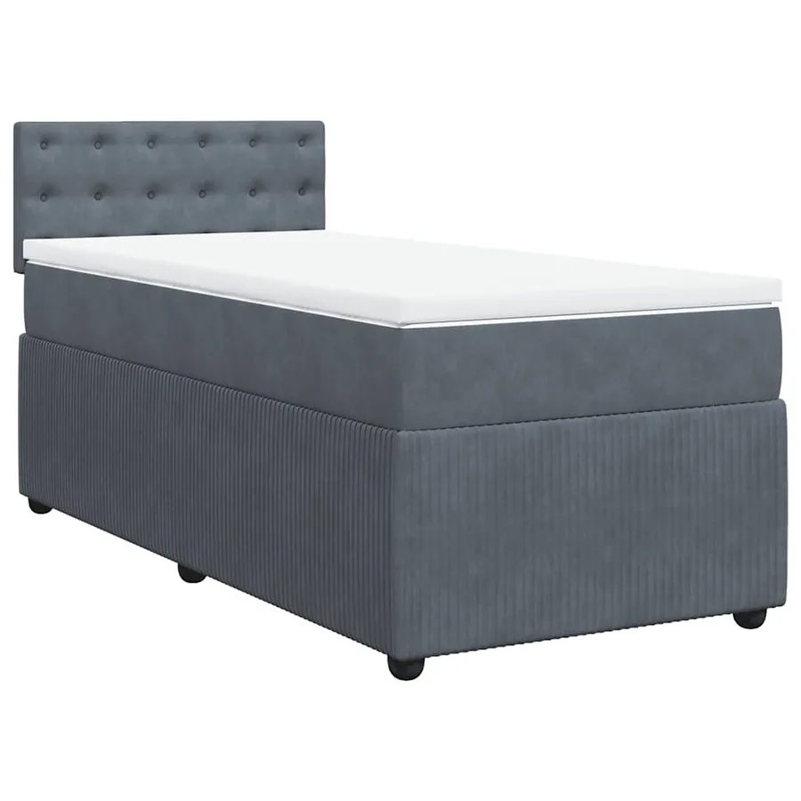 Sommier à lattes de lit avec matelas Gris foncé 100x200 cm - 3