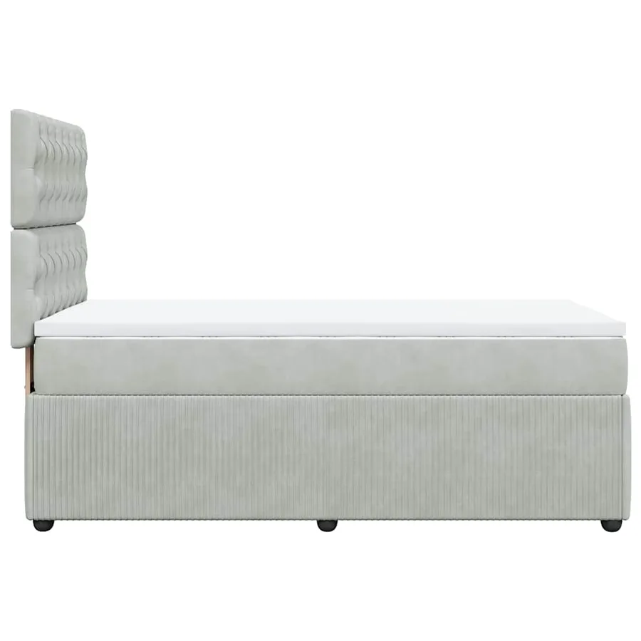 Sommier à lattes de lit et matelas Gris clair 100x200cm Velours - 5