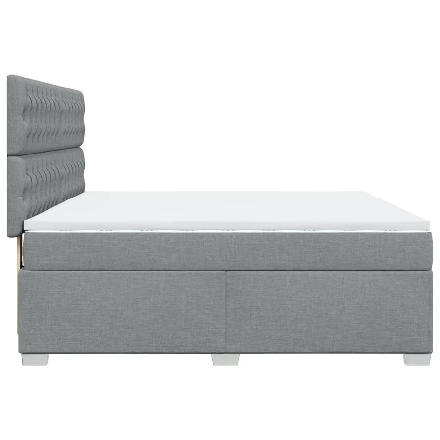 Sommier à lattes de lit avec matelas Gris clair 180x200cm Tissu - 11
