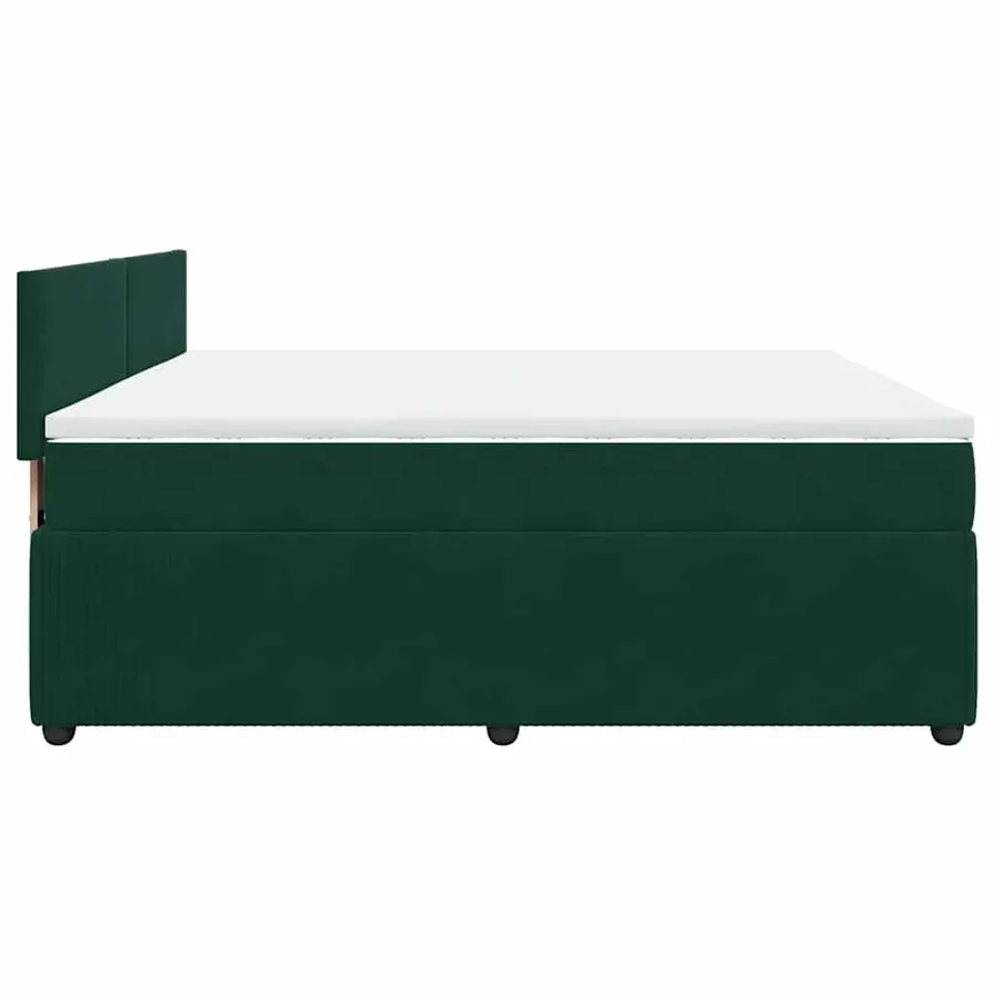 Sommier à lattes de lit et matelas Vert foncé 180x200cm Velours - 7