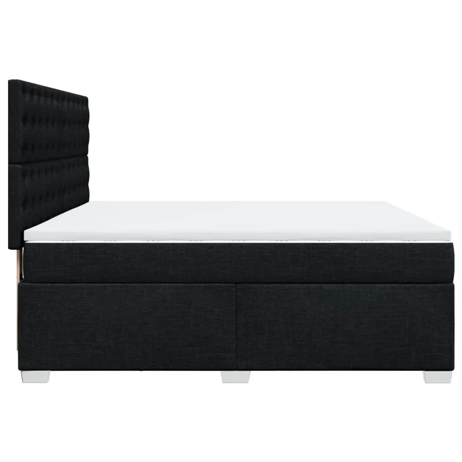 Sommier à lattes de lit avec matelas Noir 180x200 cm Tissu - 11