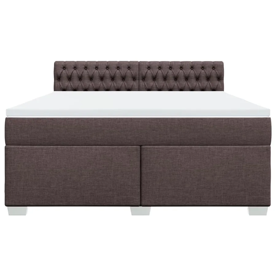 Sommier à lattes de lit avec matelas Marron foncé 180x200 cm - 4