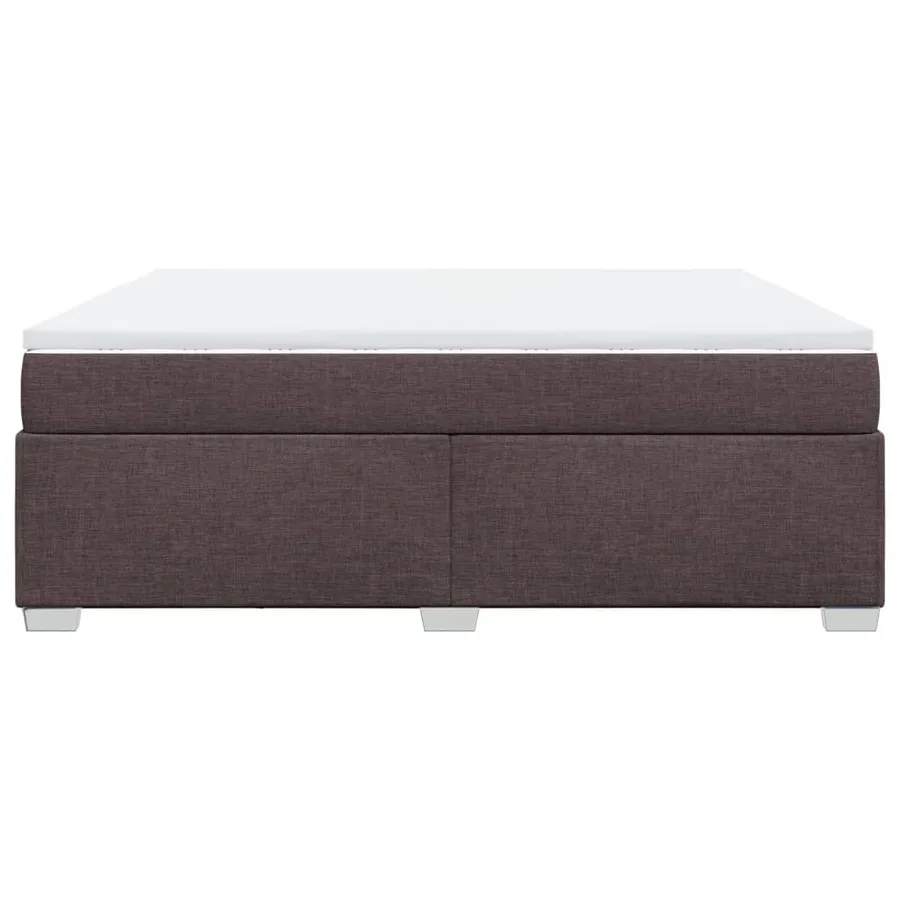 Sommier à lattes de lit avec matelas Marron foncé 180x200 cm - 8