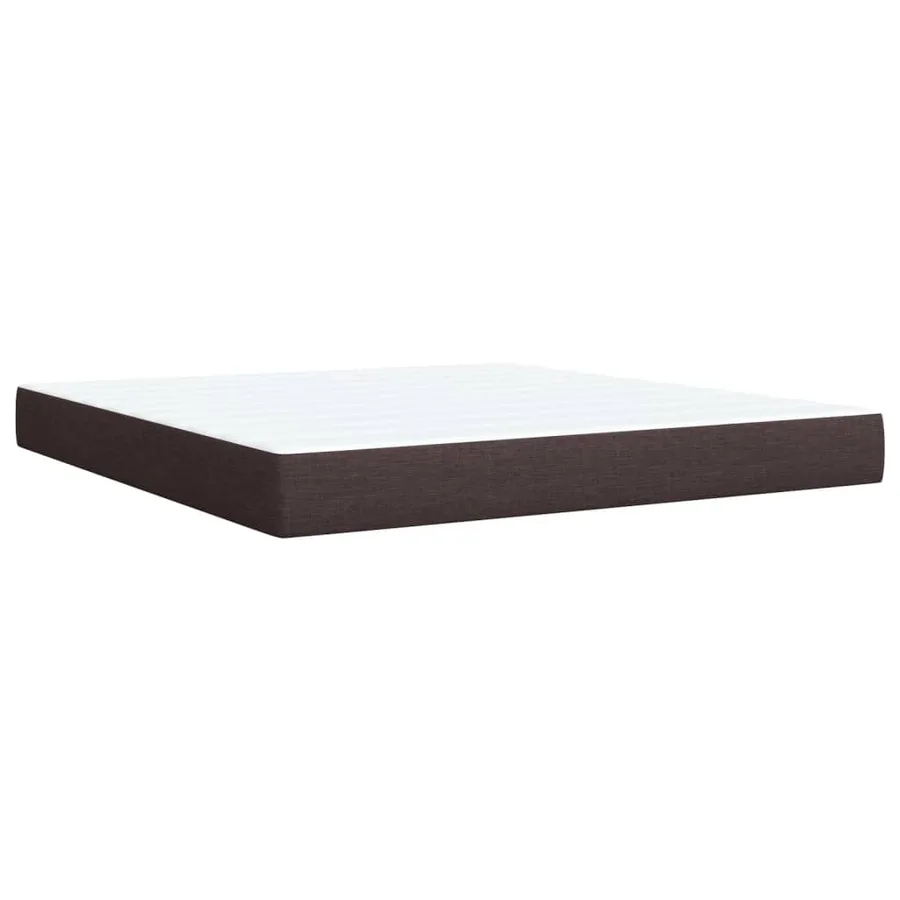 Sommier à lattes de lit avec matelas Marron foncé 180x200 cm - 10