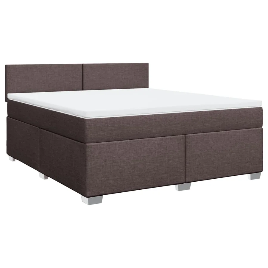 Sommier à lattes de lit avec matelas Marron foncé 180x200 cm - 2