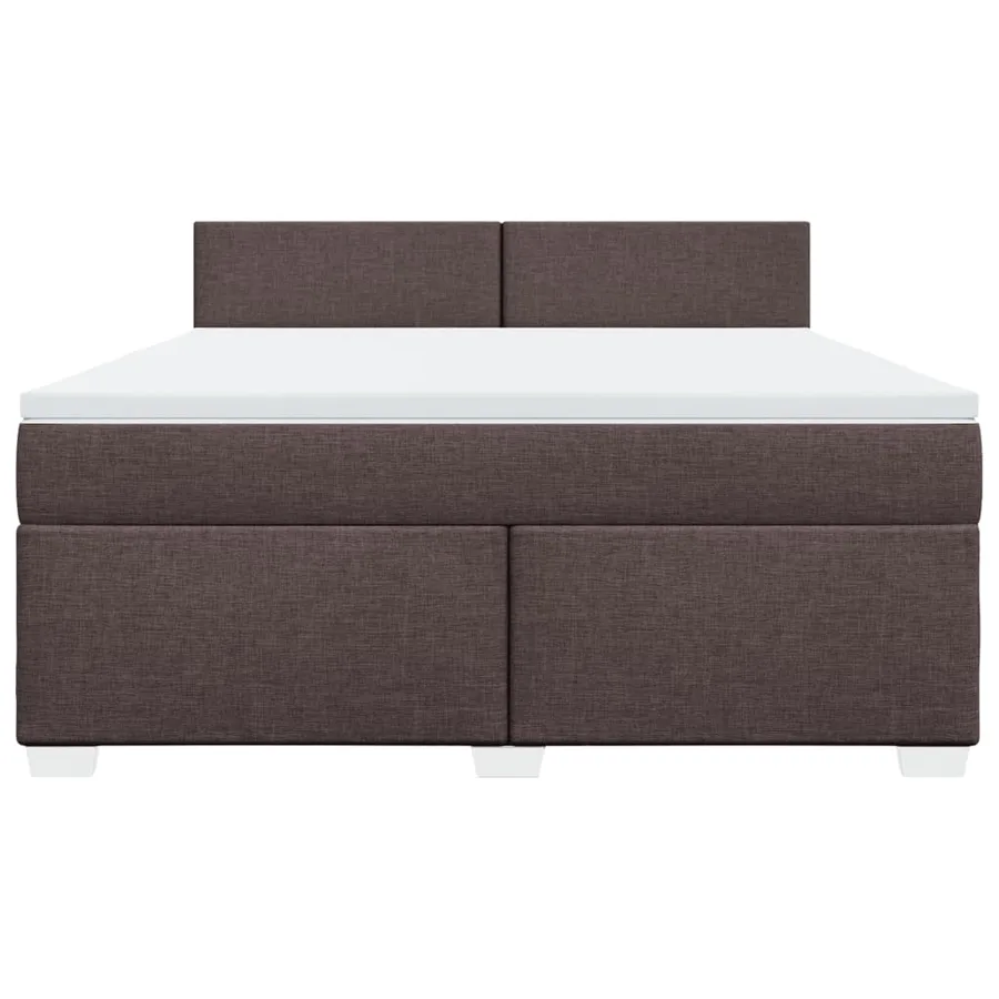 Sommier à lattes de lit avec matelas Marron foncé 180x200 cm - 4
