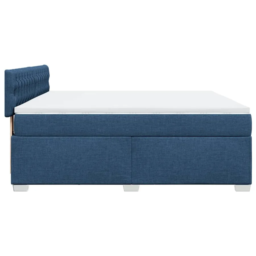 Sommier à lattes de lit avec matelas Bleu 180x200 cm Tissu - 9