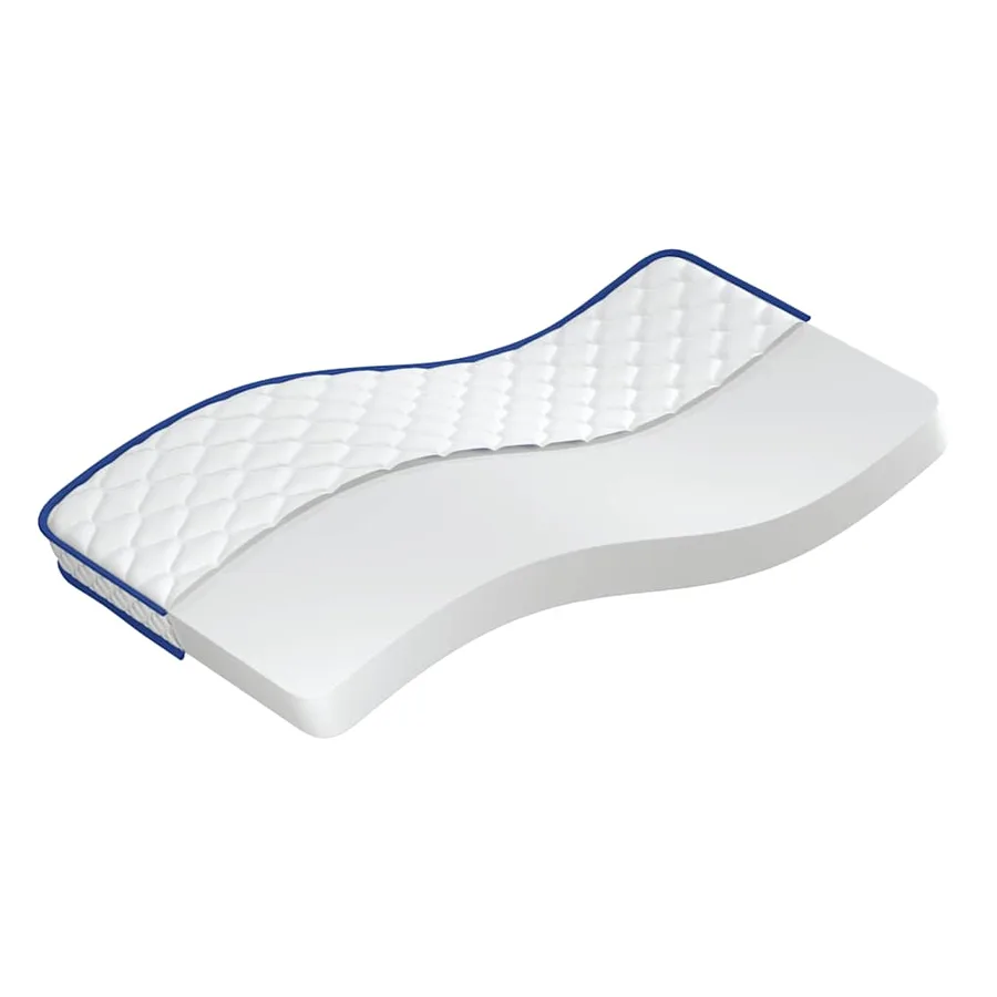 Matelas en mousse à mémoire de forme blanc 90x190x17 cm doux - 2