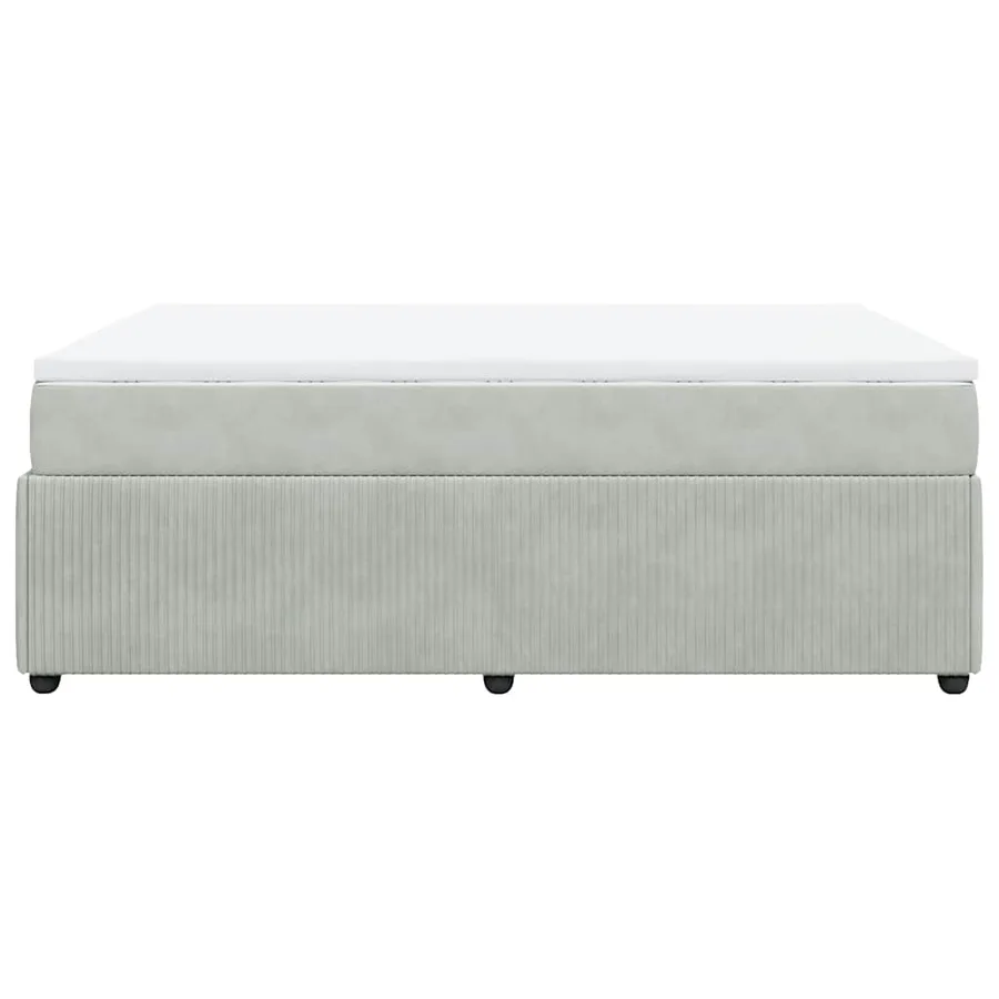 Sommier à lattes de lit et matelas Gris clair 140x190cm Velours - 8