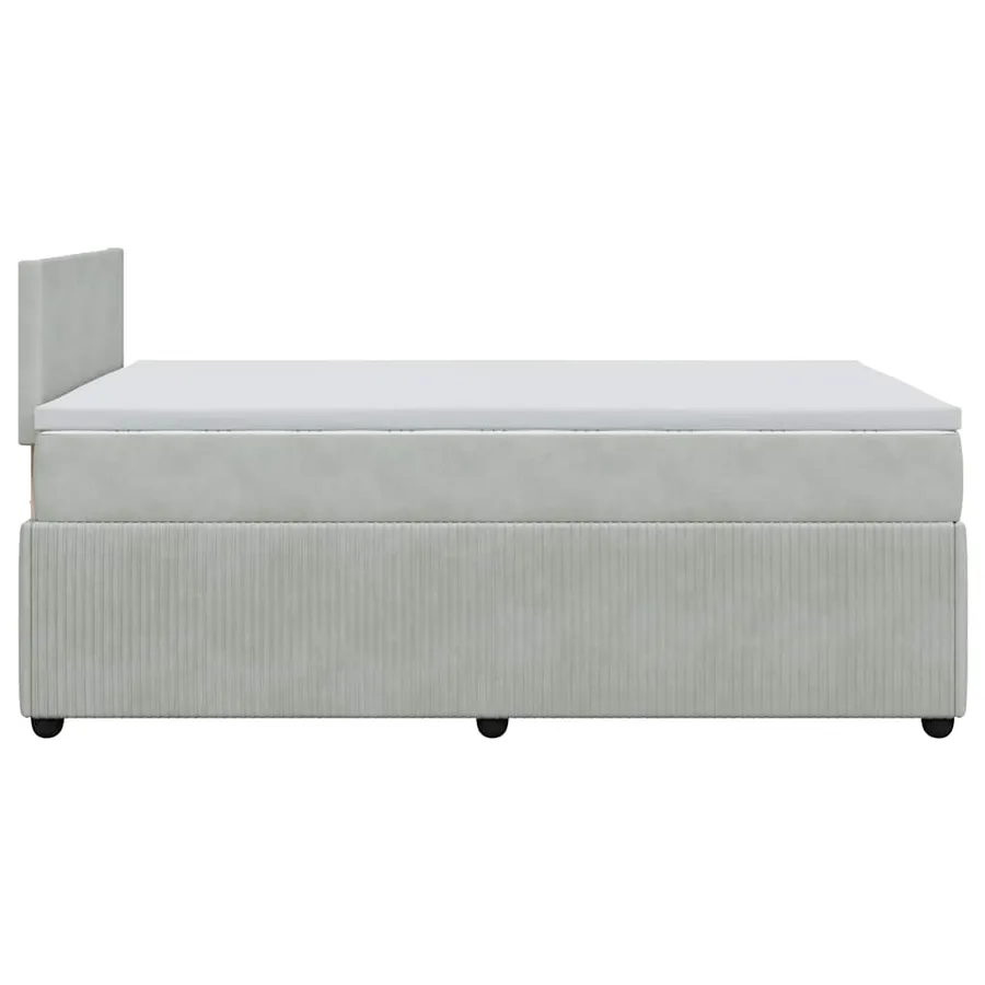 Sommier à lattes de lit et matelas Gris clair 120x200cm Velours - 9