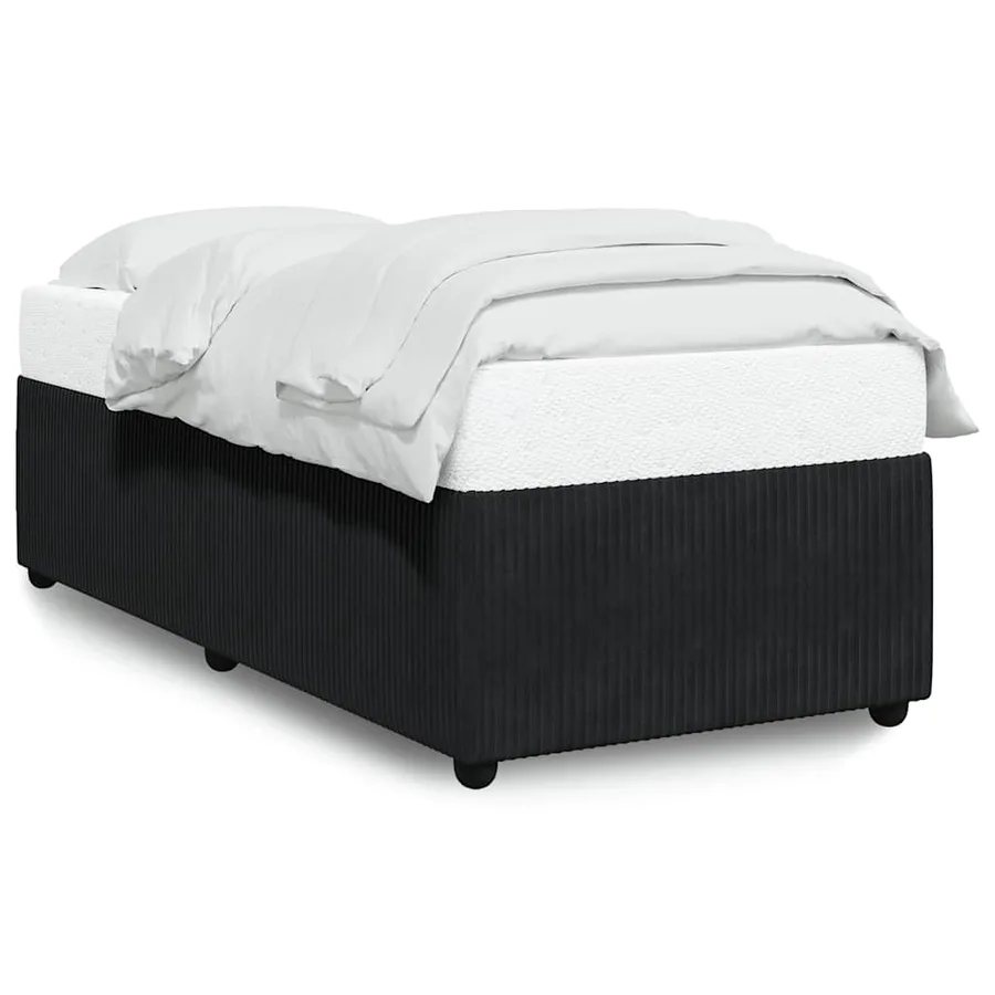 Cadre de lit sans matelas noir 90x190 cm velours - 2