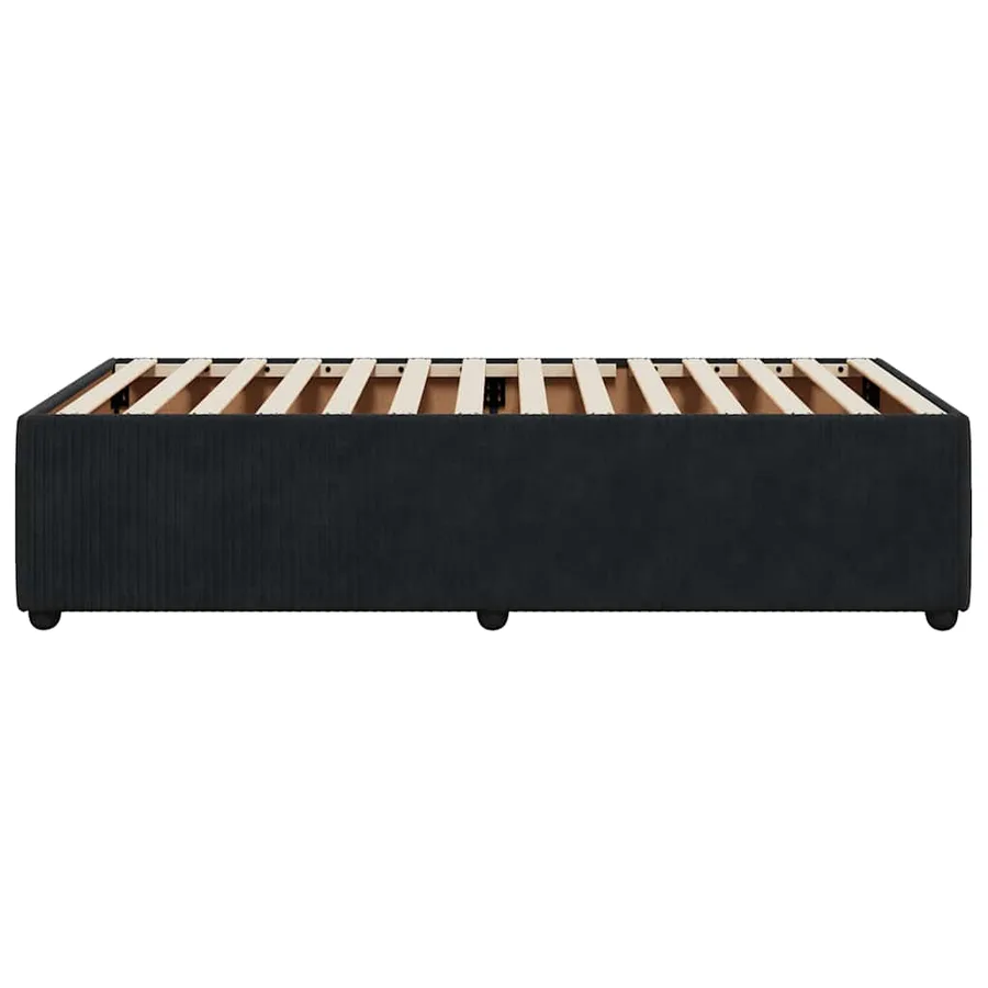Cadre de lit sans matelas noir 90x190 cm velours - 5