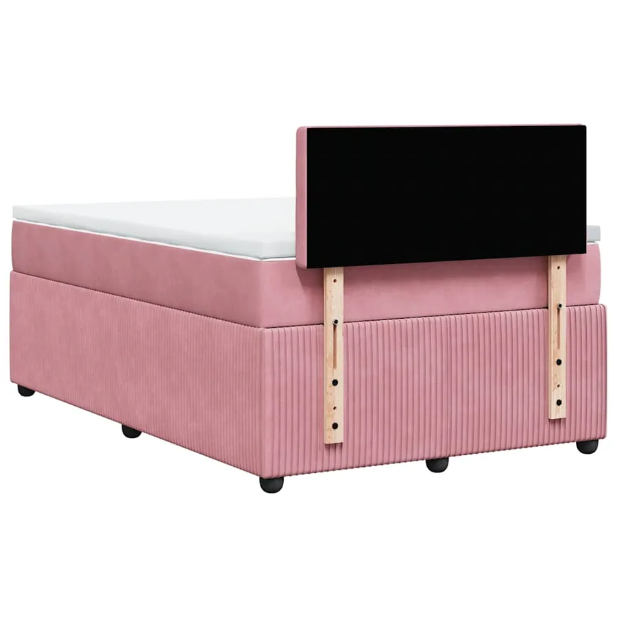 Sommier à lattes de lit avec matelas Rose 120x200 cm Velours - 10