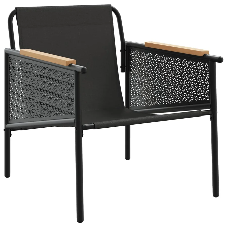 Chaises de jardin avec coussins lot de 2 noir acier - 4