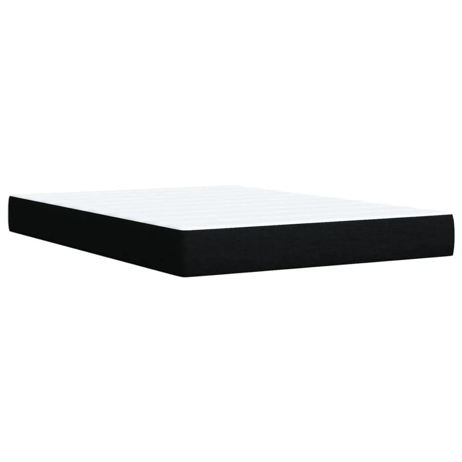 Sommier à lattes de lit avec matelas Noir 160x200 cm Tissu - 6
