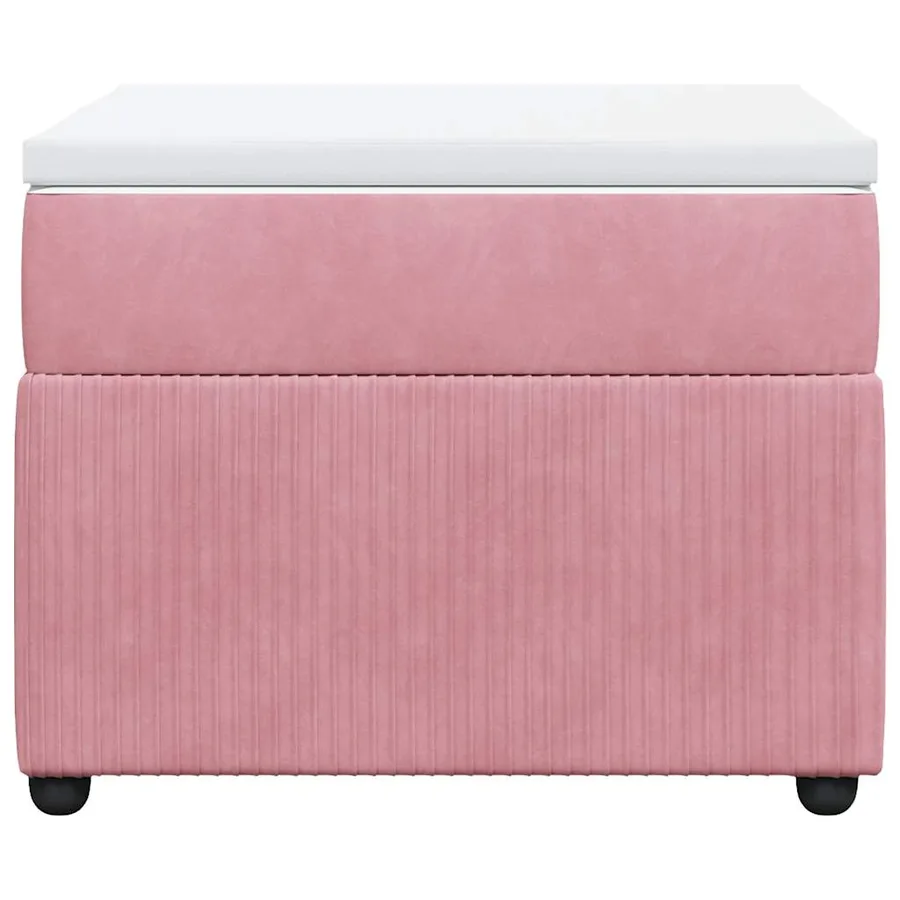 Sommier à lattes de lit avec matelas Rose 90x200 cm Velours - 4