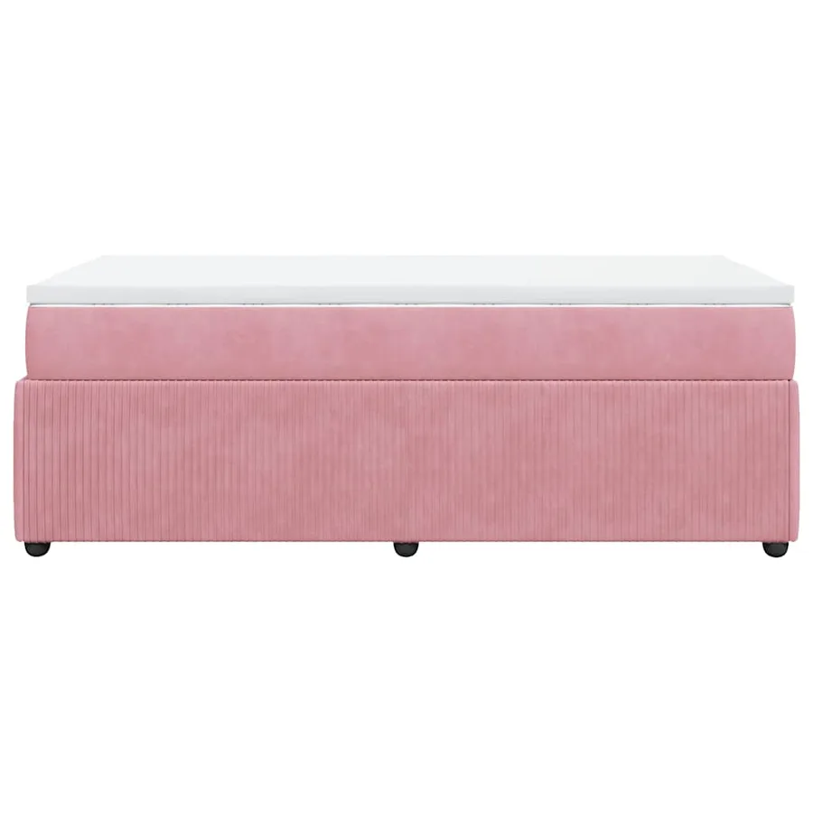 Sommier à lattes de lit avec matelas Rose 90x200 cm Velours - 8