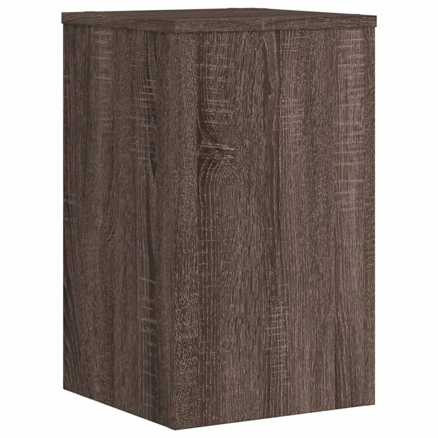 Supports pour plantes 2 pcs chêne marron bois d'ingénierie - 5