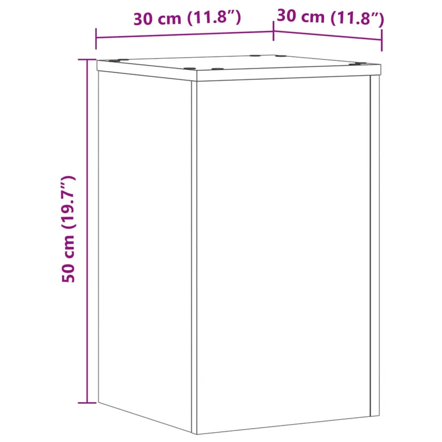 Supports pour plantes 2 pcs chêne marron bois d'ingénierie - 8