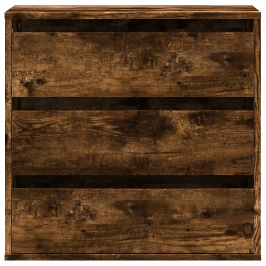 Commode d'angle chêne fumé 60x41x58 cm bois d'ingénierie - 4