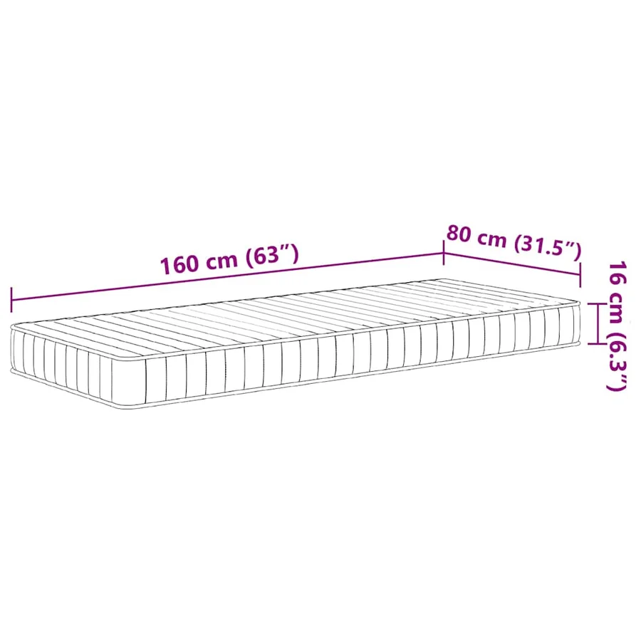 Matelas en mousse pour enfants moyennement doux 80x160 cm - 9