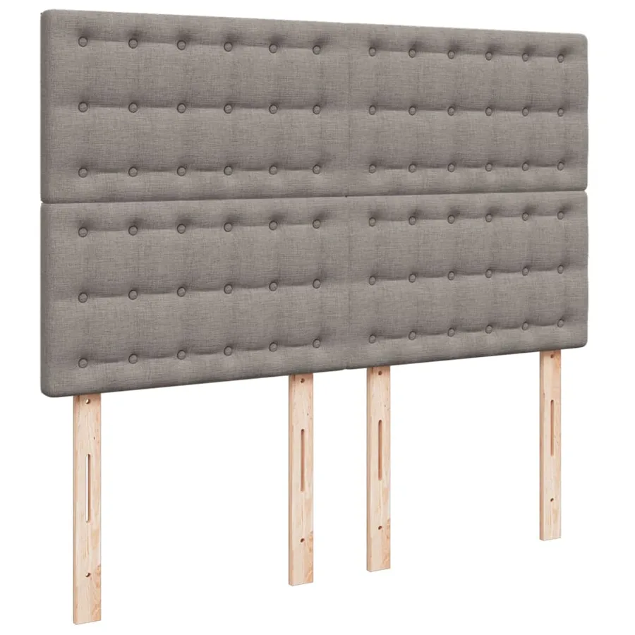 Sommier à lattes de lit avec matelas Taupe 160x200 cm Tissu - 7