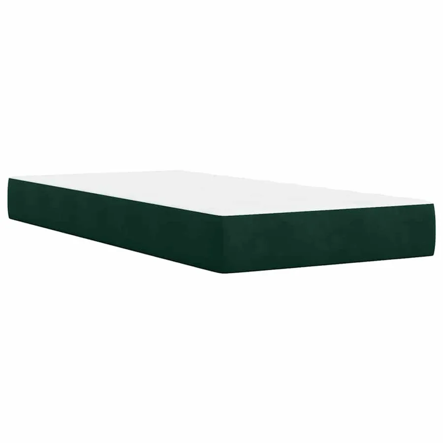 Sommier à lattes de lit avec matelas Vert foncé 90x190 cm - 6