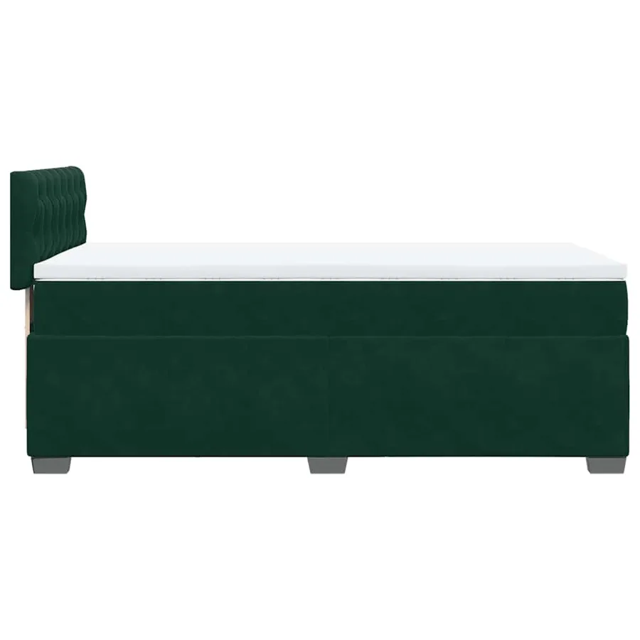 Sommier à lattes de lit avec matelas Vert foncé 90x190 cm - 9
