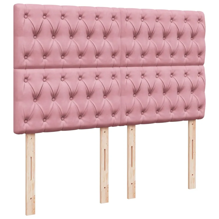 Sommier à lattes de lit avec matelas Rose 140x200 cm Velours - 8