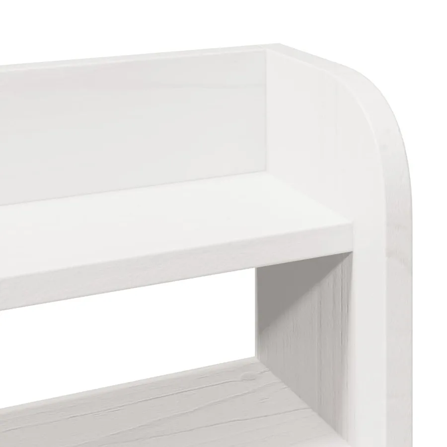 Cadre de lit avec tête de lit sans matelas blanc 75x190 cm - 9
