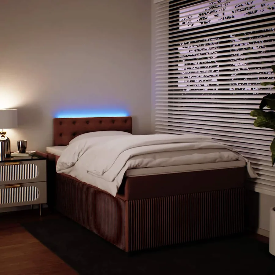 Sommier à lattes de lit avec matelas Rose 120x200 cm Velours - 4