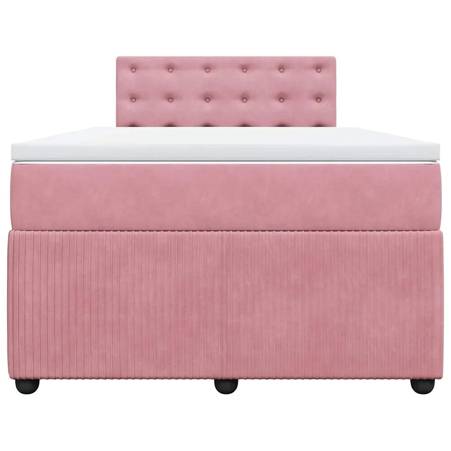 Sommier à lattes de lit avec matelas Rose 120x200 cm Velours - 6