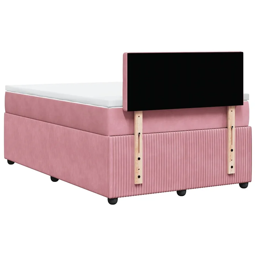 Sommier à lattes de lit avec matelas Rose 120x200 cm Velours - 8