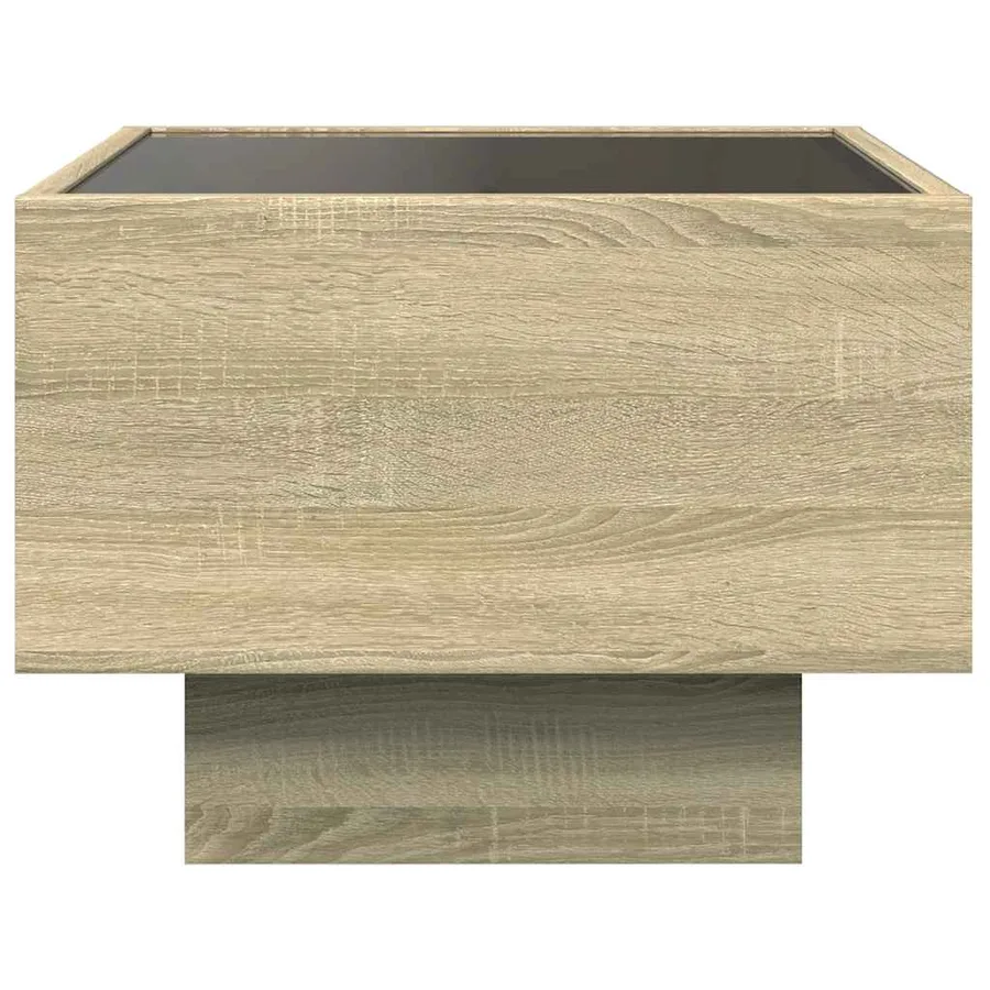 Table d'appoint et LED chêne sonoma 40x40x30 cm bois ingénierie - 7