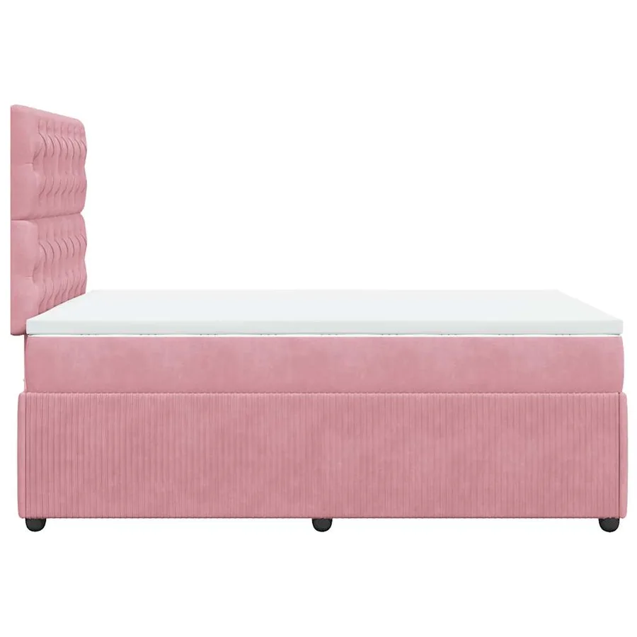 Sommier à lattes de lit avec matelas Rose 120x200 cm Velours - 7